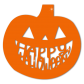 Happy Halloween Pumpkin PVC Transfer